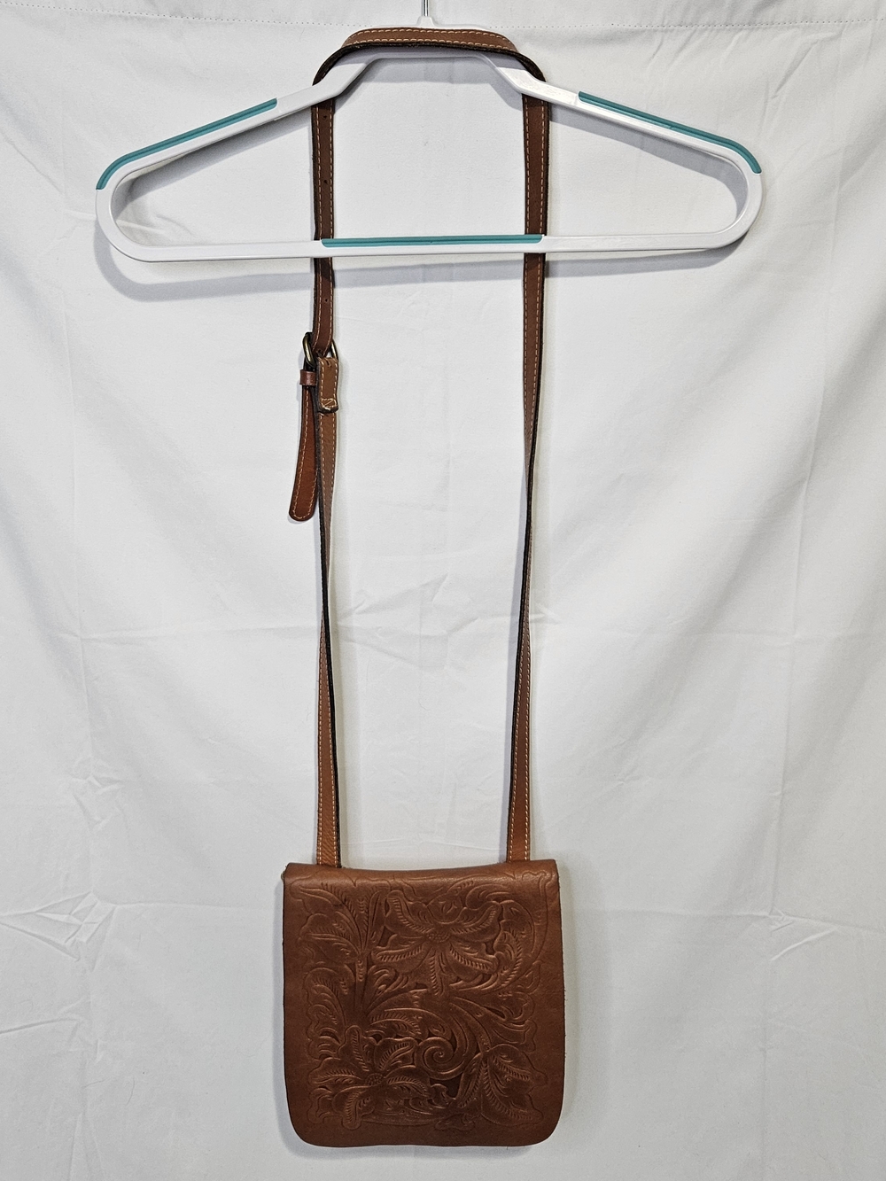 Patricia Nash Granada Crossbody Tooled Italian Leather Bag Purse Vintage Inspire - Picture 2 of 16